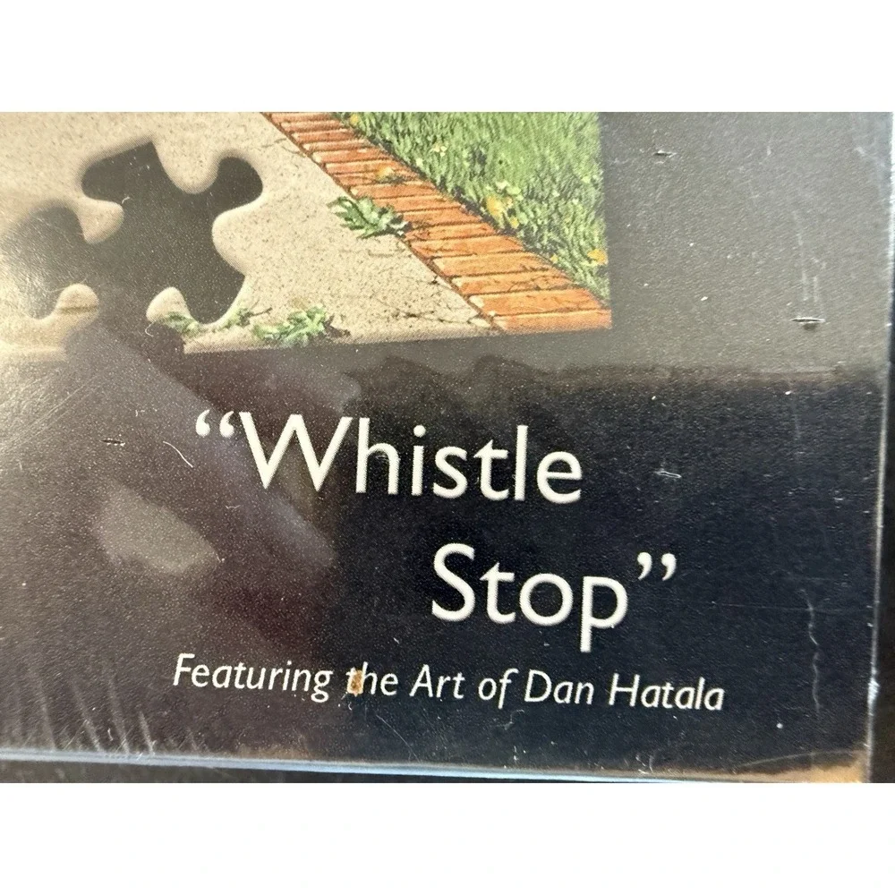 New Sealed Whistle Stop Dan Hatala 1000 pc Jigsaw Puzzle MasterPieces‎ Trains